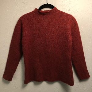 EILEEN FISHER Merino Wool Mock Neck Sweater